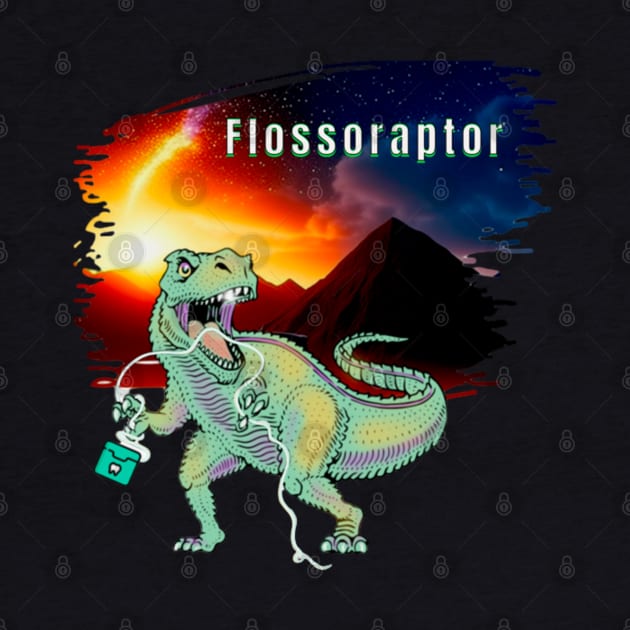 Flossoraptor - a dinosaur with great dental hygiene by TempoTees